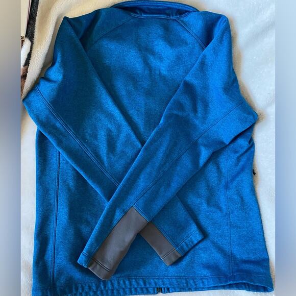 EUC North Face Blue Full Zip 3 zip pockets Raglan sleeve Size Medium - Picture 8 of 11